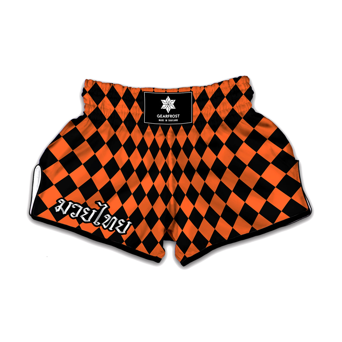 Halloween Harlequin Pattern Print Muay Thai Boxing Shorts