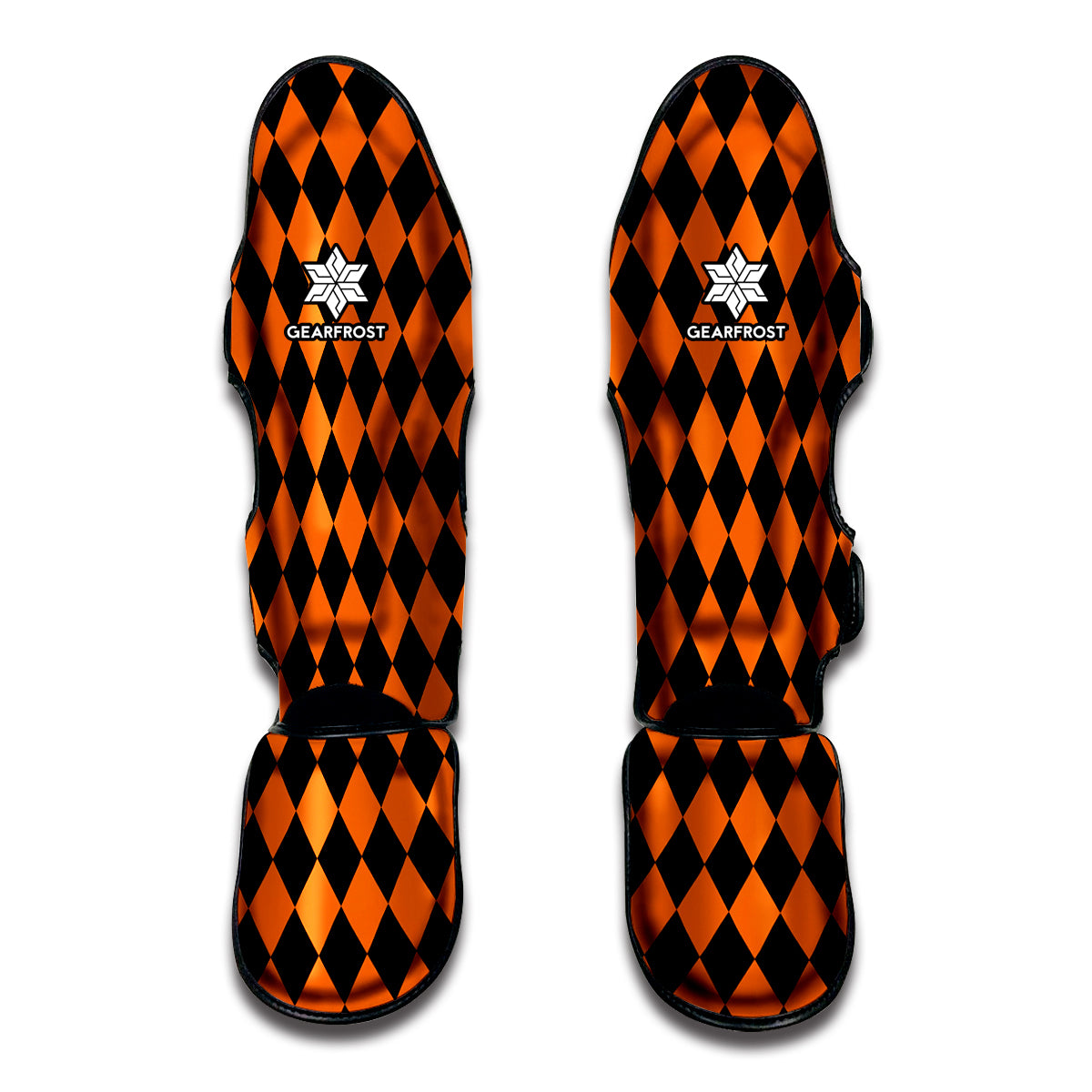 Halloween Harlequin Pattern Print Muay Thai Shin Guards