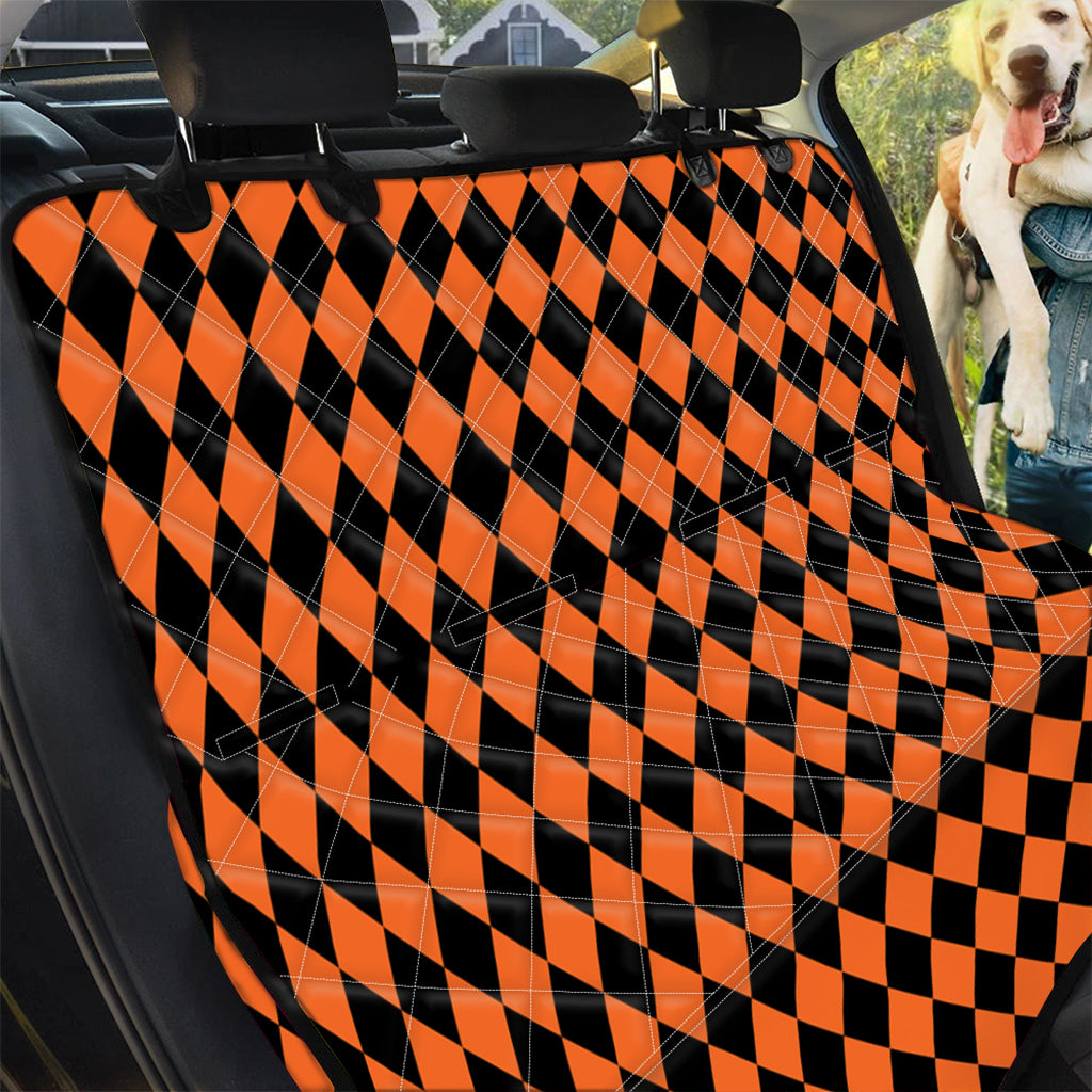 Halloween Harlequin Pattern Print Pet Car Back Seat Cover