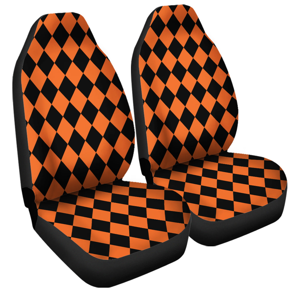 Halloween Harlequin Pattern Print Universal Fit Car Seat Covers