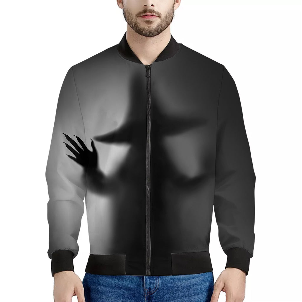 Halloween Horror Witch Print Men's Bomber Jacket