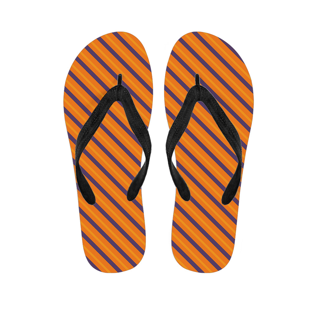 Halloween Line Pattern Print Flip Flops