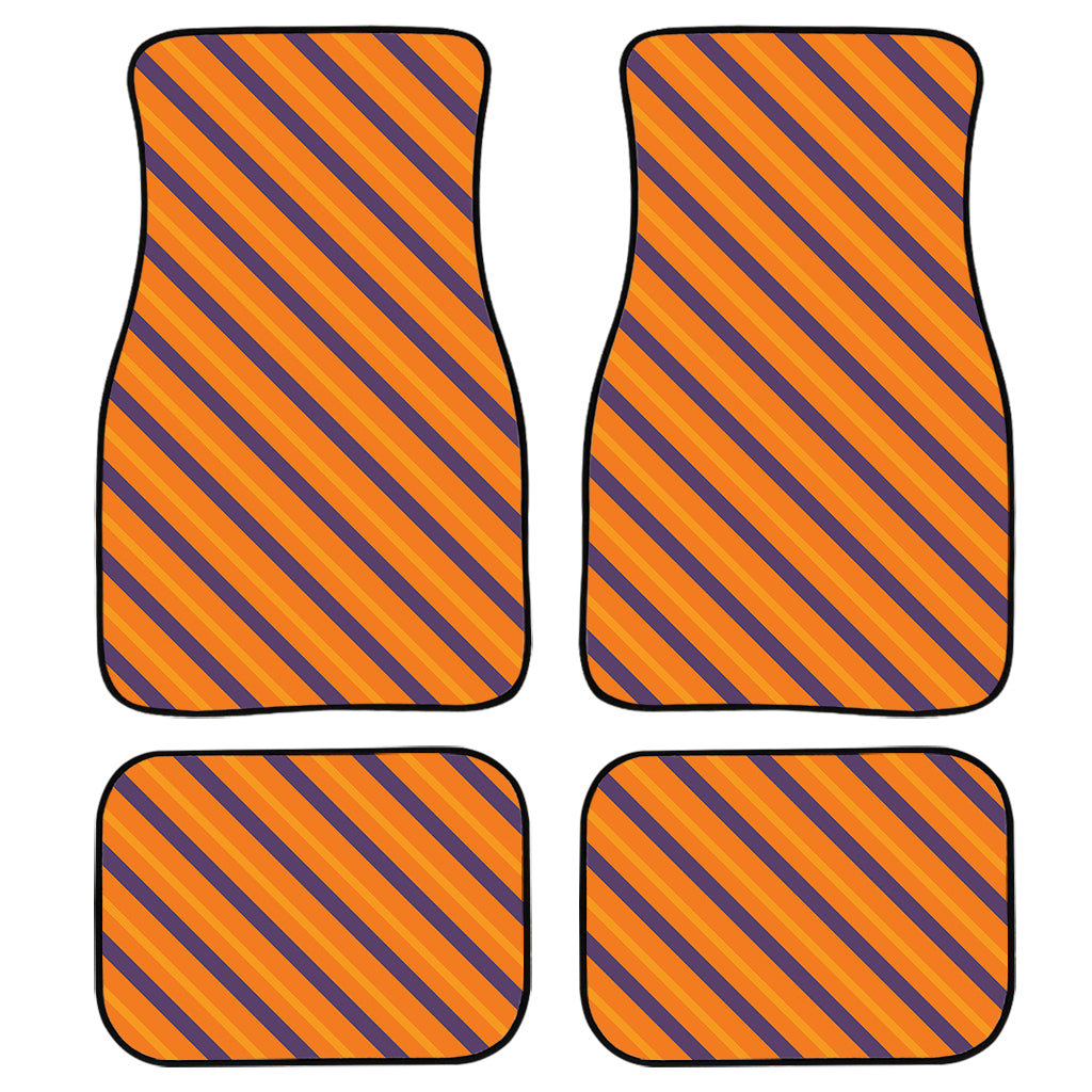 Halloween Line Pattern Print Front and Back Car Floor Mats