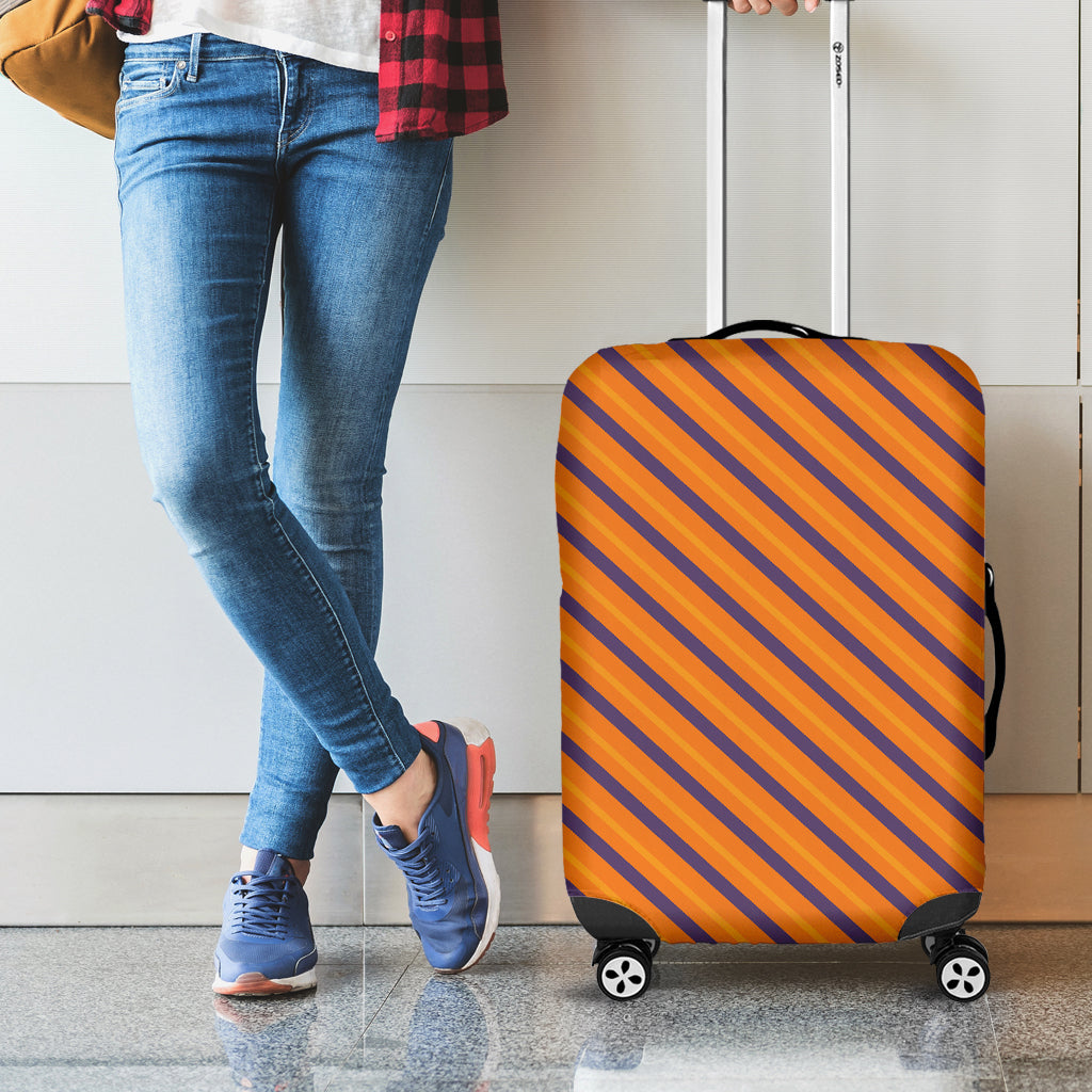 Halloween Line Pattern Print Luggage Cover