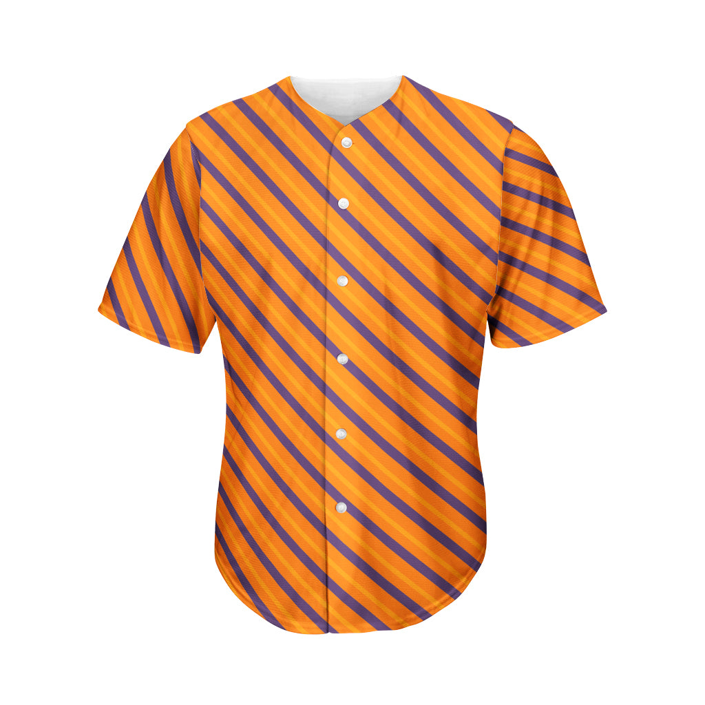 Halloween Line Pattern Print Men's Baseball Jersey