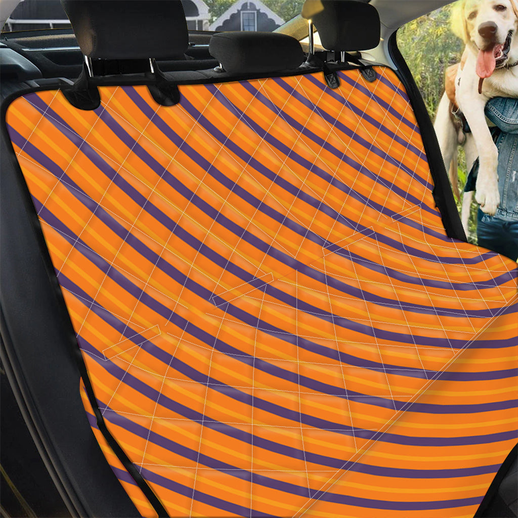 Halloween Line Pattern Print Pet Car Back Seat Cover