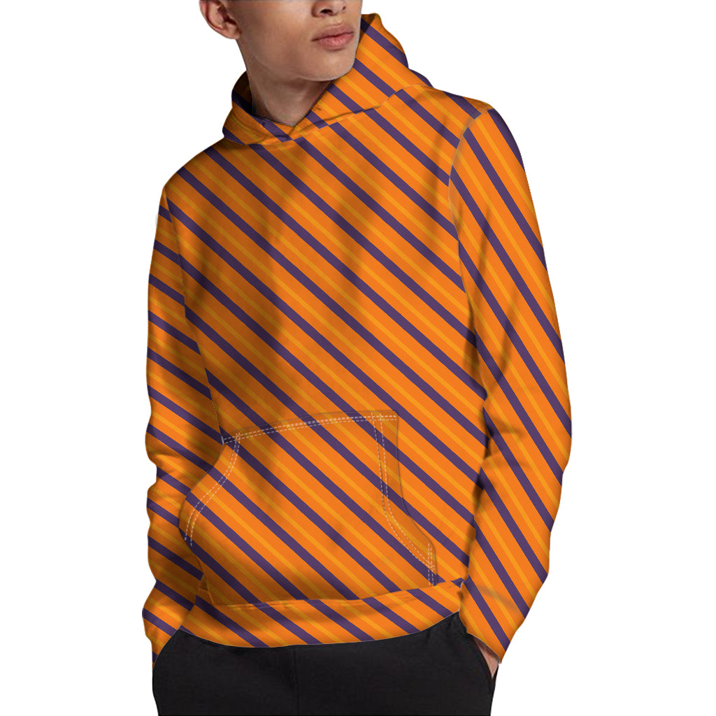 Halloween Line Pattern Print Pullover Hoodie