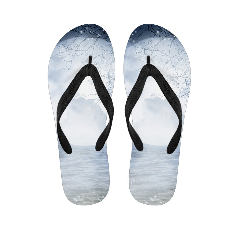 Halloween Moonlight Print Flip Flops