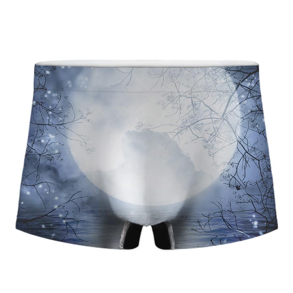 Halloween Moonlight Print Men's Boxer Briefs