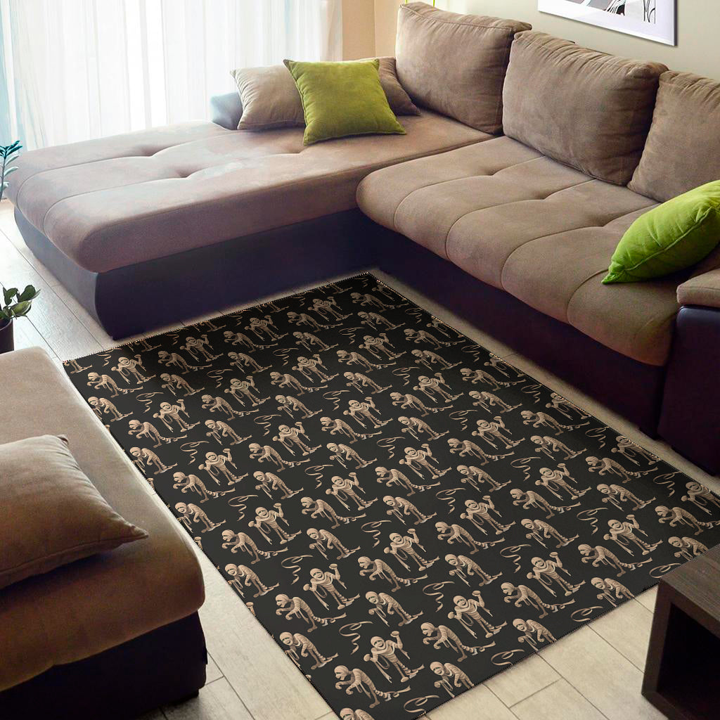 Halloween Mummy Pattern Print Area Rug