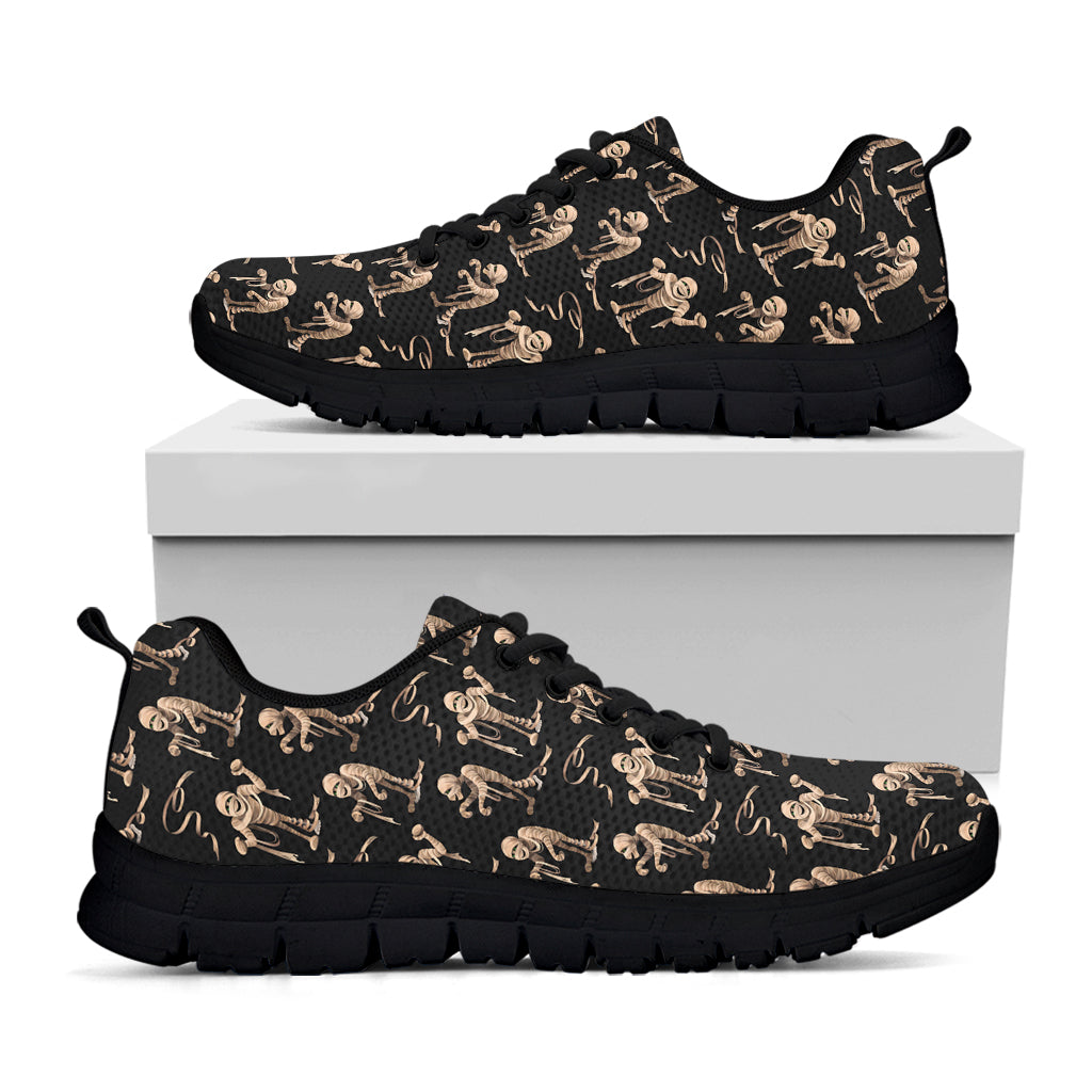 Halloween Mummy Pattern Print Black Sneakers