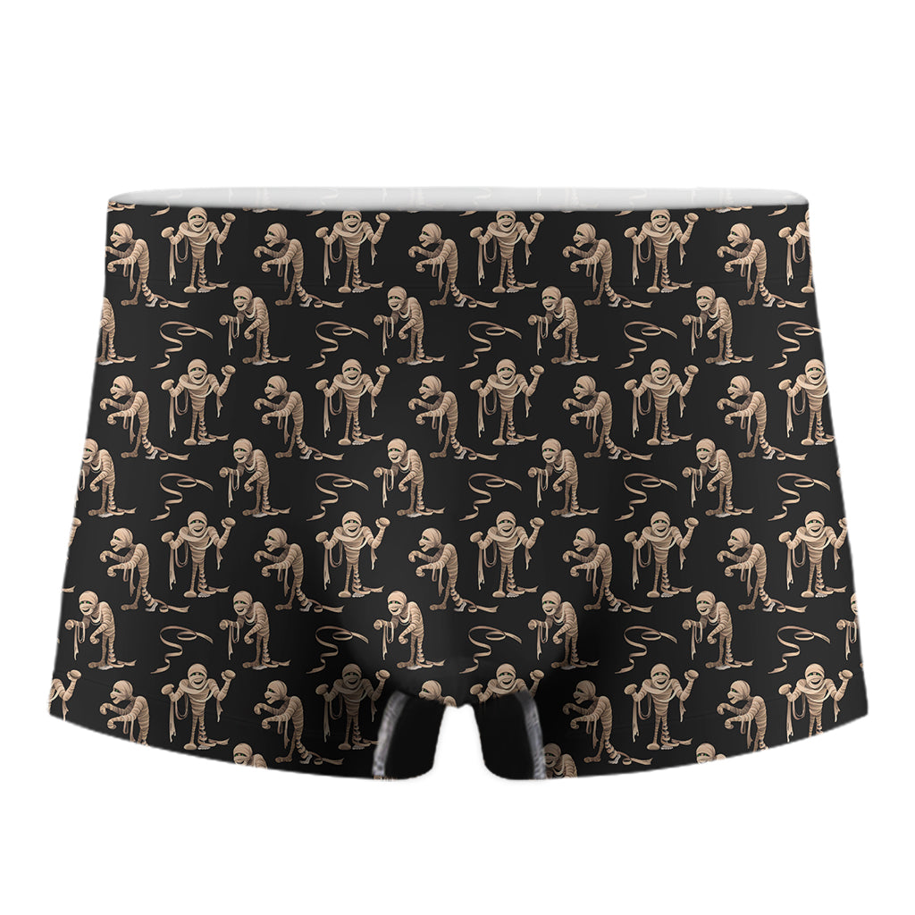 Halloween Mummy Pattern Print Men's Boxer Briefs