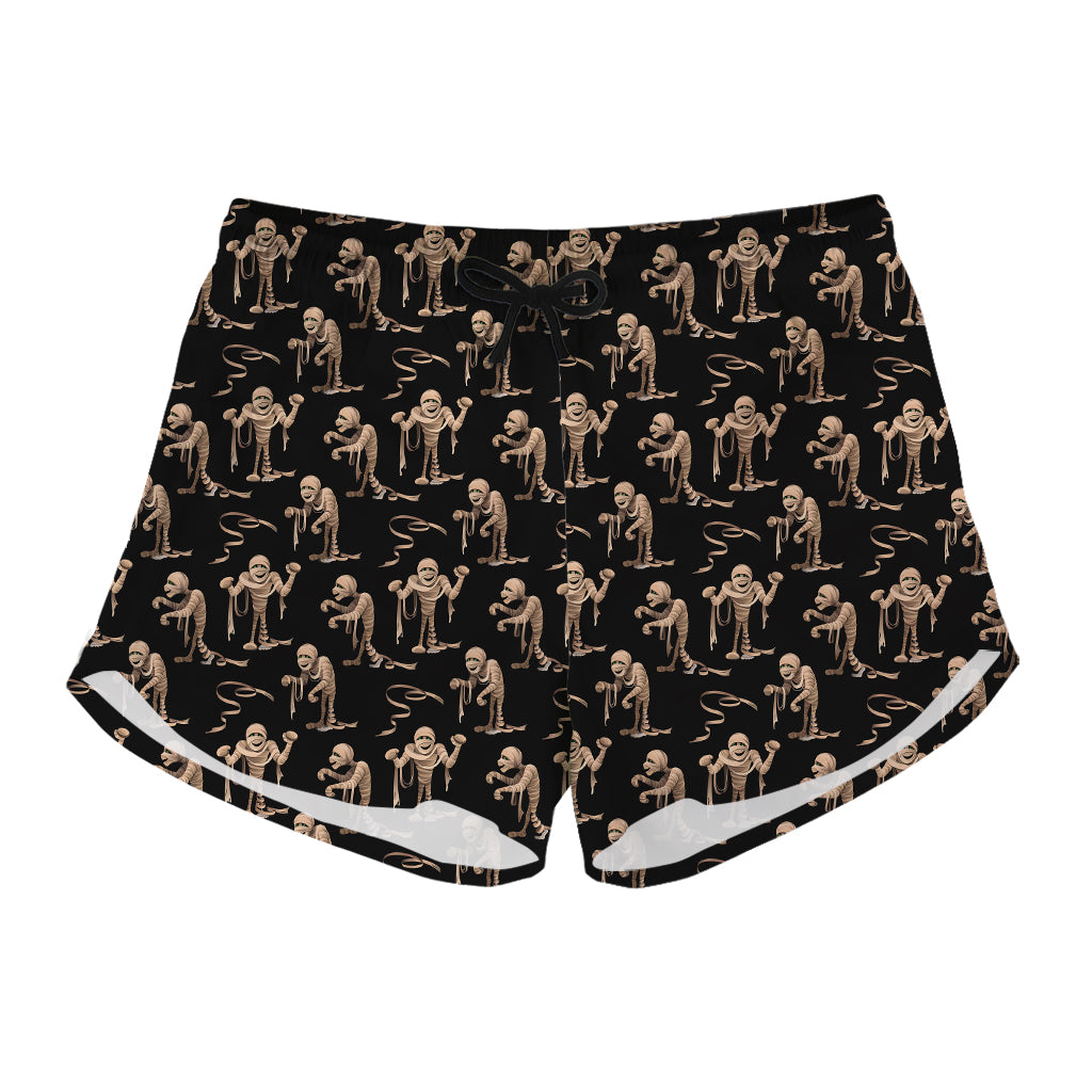 Halloween Mummy Pattern Print Women's Shorts