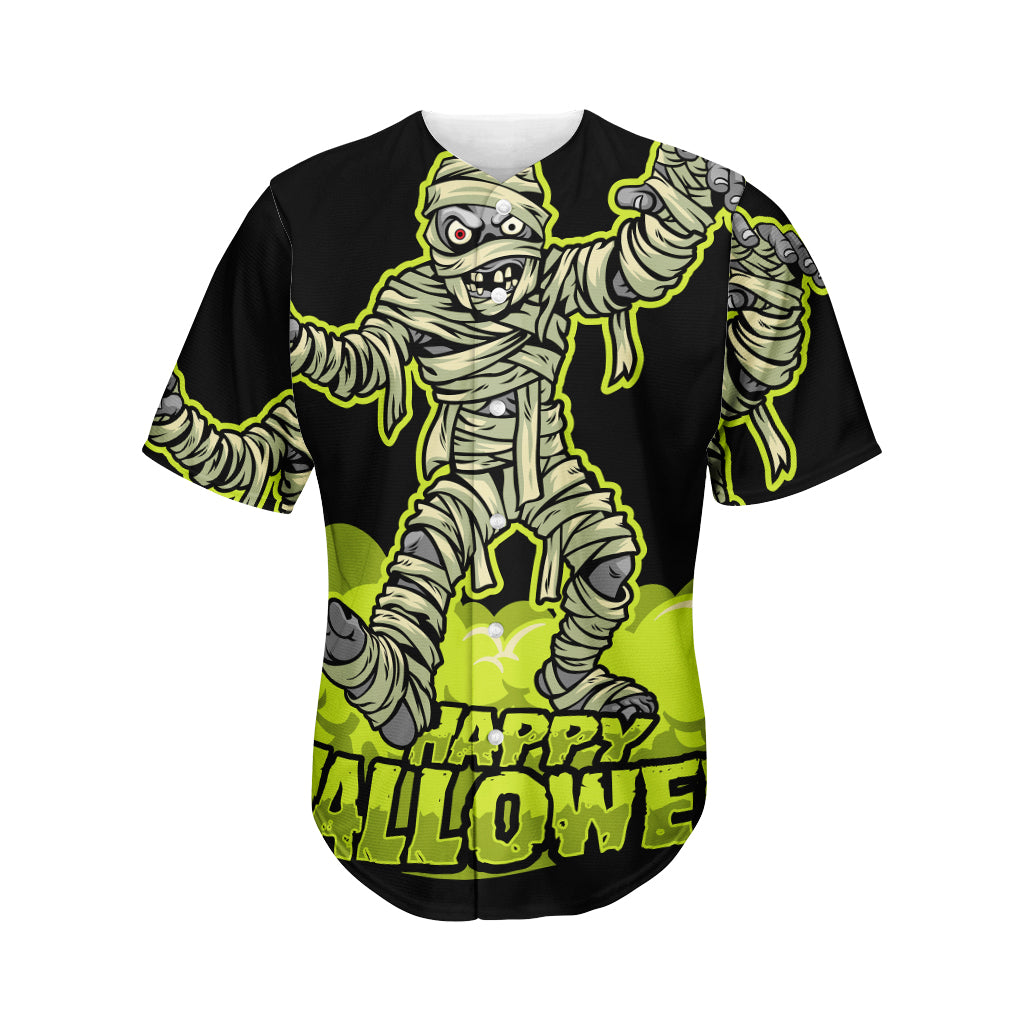 Halloween Mummy Print Men's Baseball Jersey