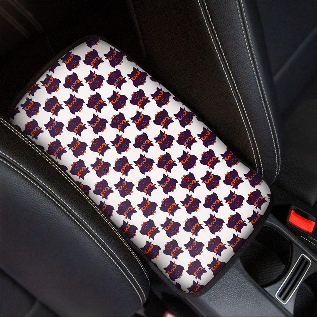 Halloween Owl Pattern Print Car Center Console Cover