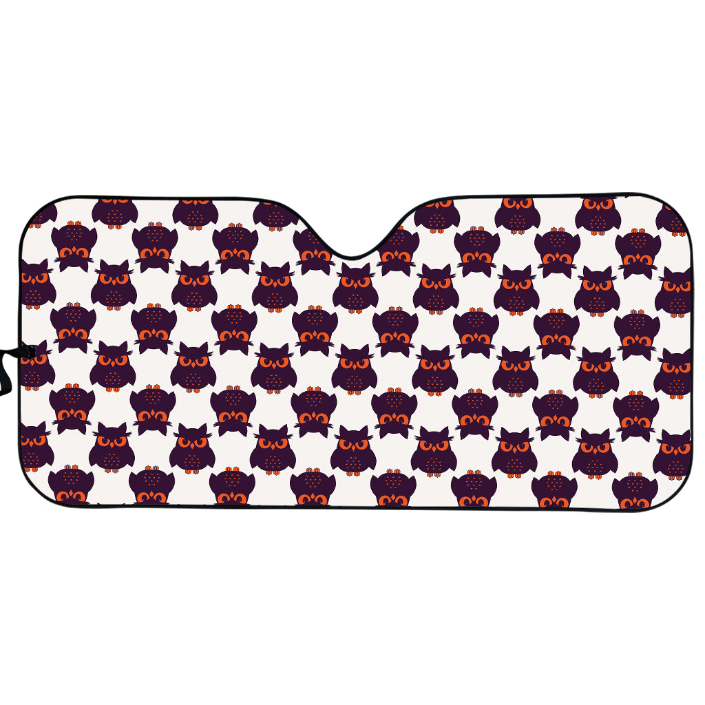 Halloween Owl Pattern Print Car Sun Shade