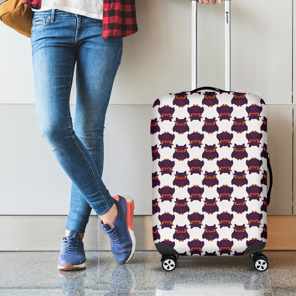 Halloween Owl Pattern Print Luggage Cover