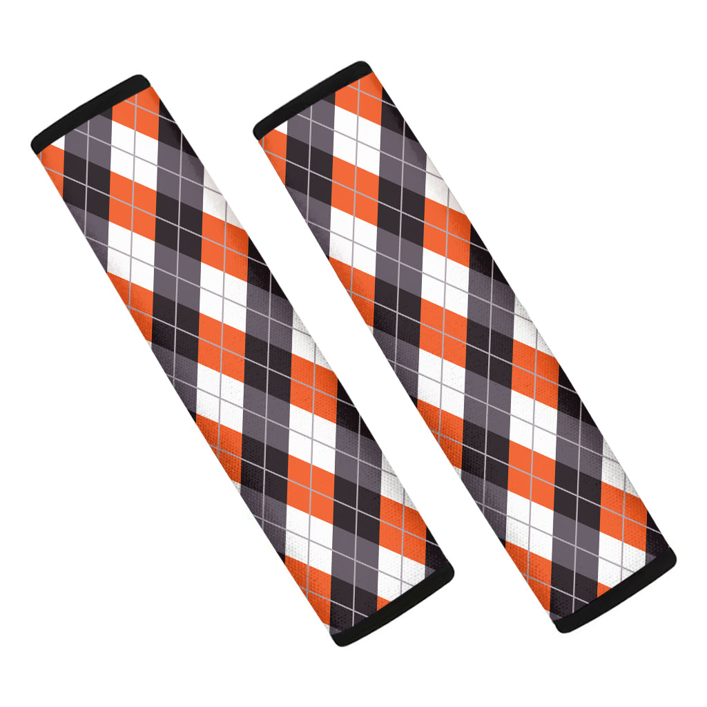 Halloween Party Argyle Pattern Print Car Seat Belt Covers