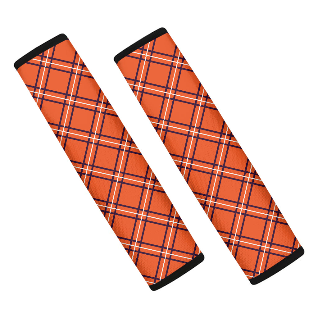 Halloween Plaid Pattern Print Car Seat Belt Covers