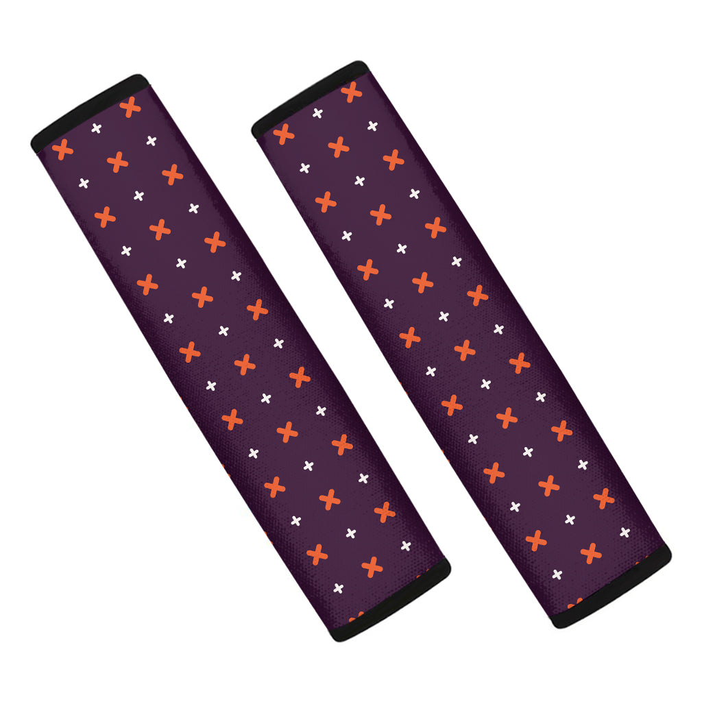 Halloween Plus And Cross Pattern Print Car Seat Belt Covers