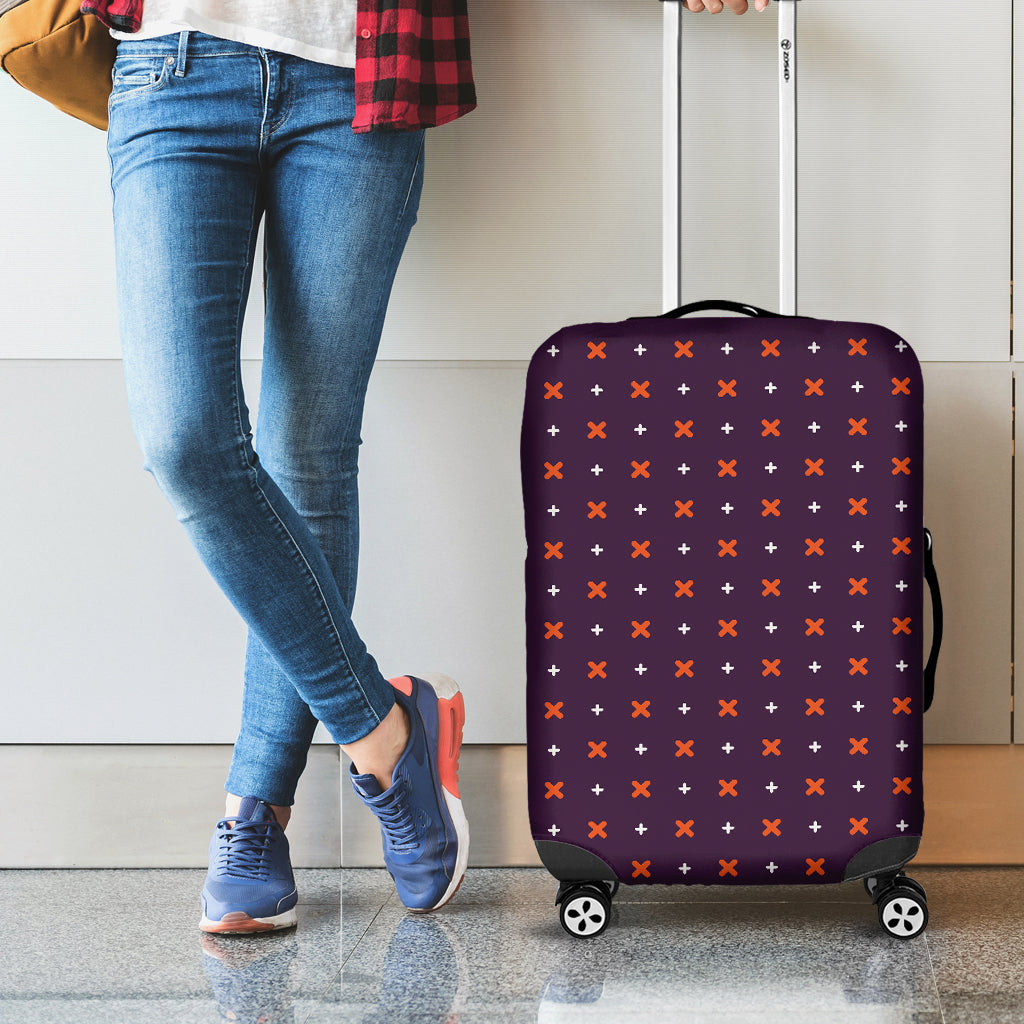 Halloween Plus And Cross Pattern Print Luggage Cover