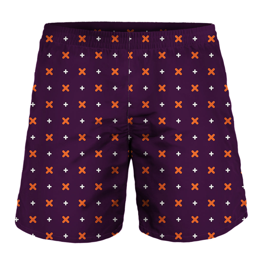 Halloween Plus And Cross Pattern Print Men's Shorts