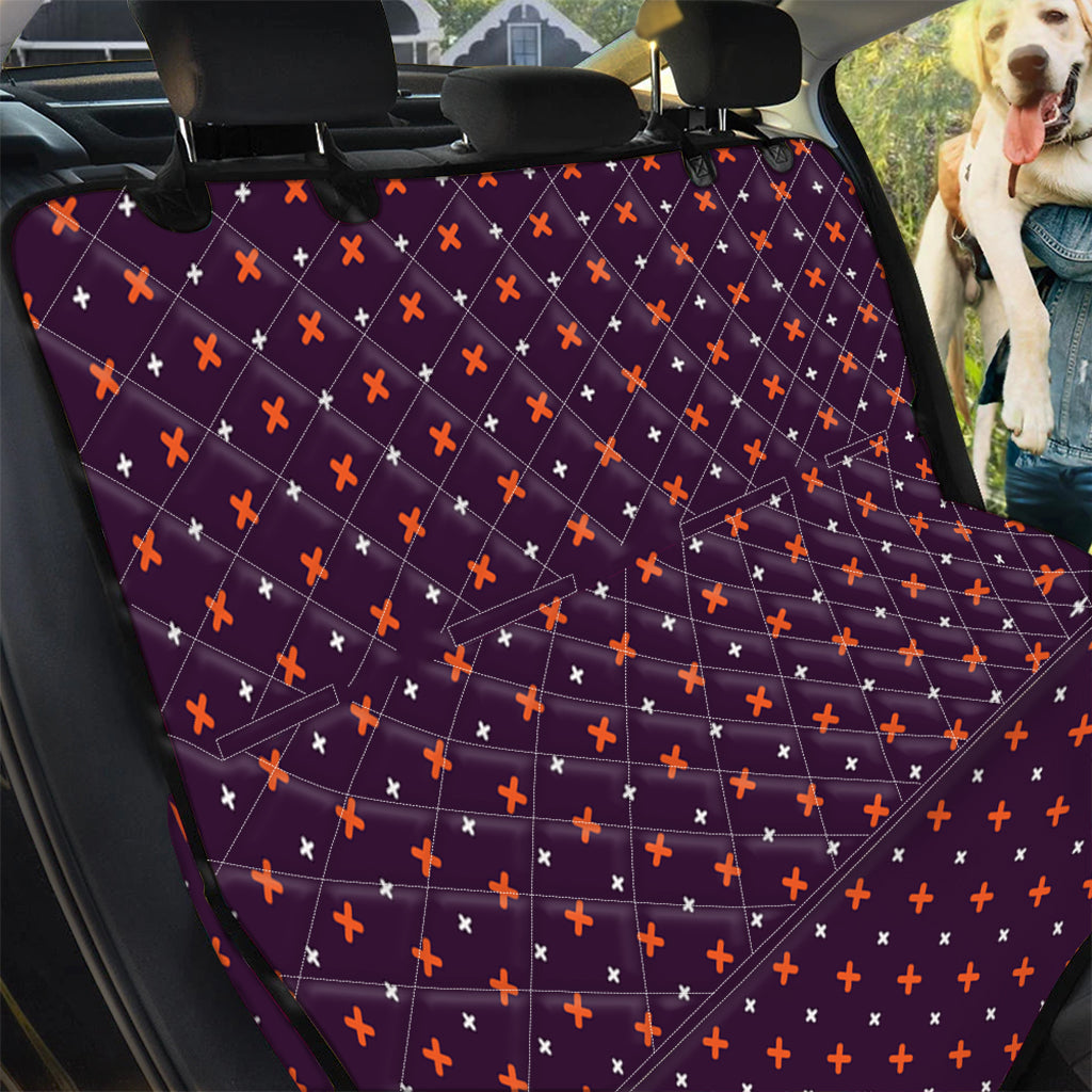 Halloween Plus And Cross Pattern Print Pet Car Back Seat Cover