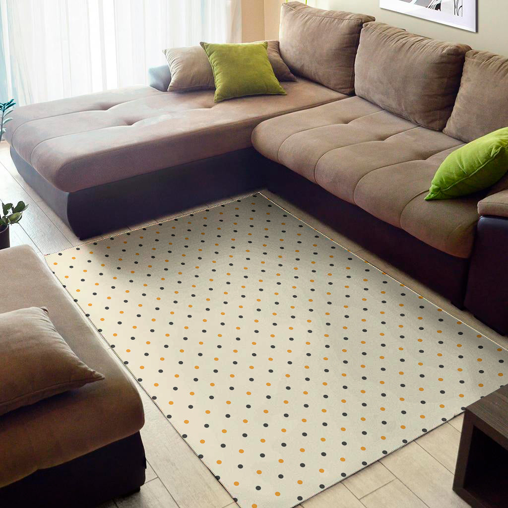 Halloween Polka Dot Pattern Print Area Rug