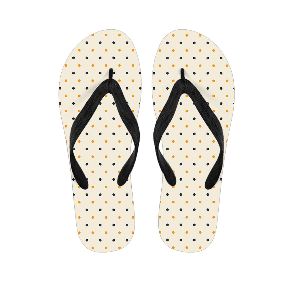 Halloween Polka Dot Pattern Print Flip Flops