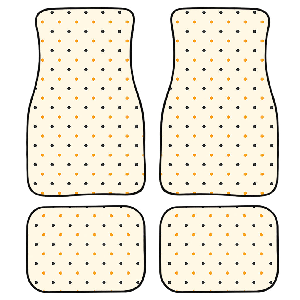 Halloween Polka Dot Pattern Print Front and Back Car Floor Mats