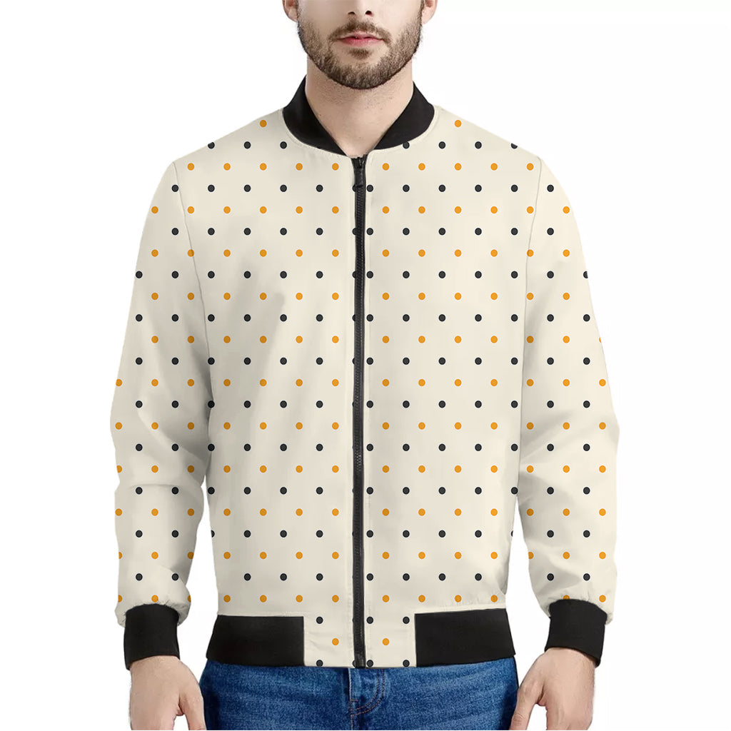 Halloween Polka Dot Pattern Print Men's Bomber Jacket