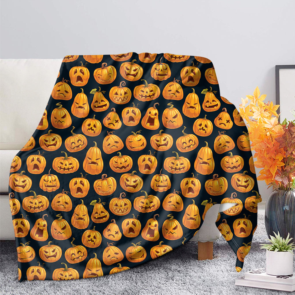 Halloween Pumpkin Jack-O'-Lantern Print Blanket