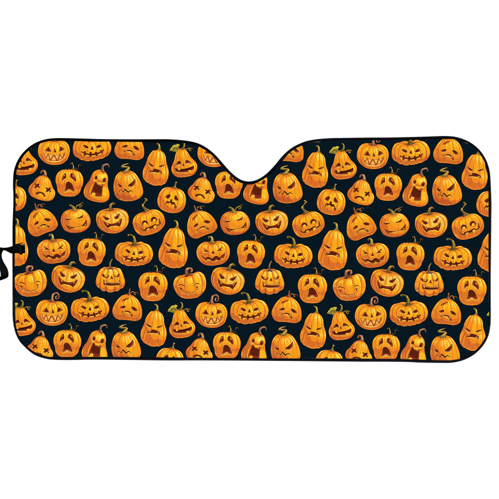 Halloween Pumpkin Jack-O'-Lantern Print Car Sun Shade