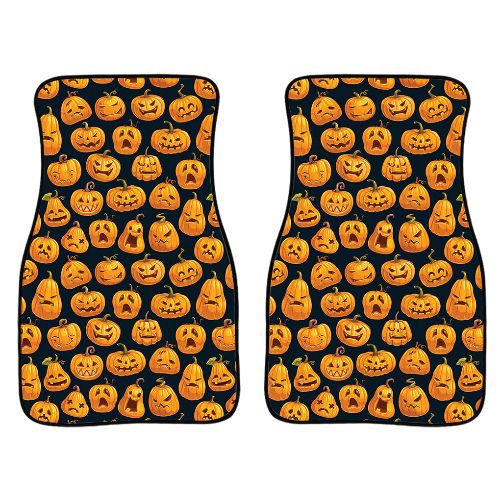 Halloween Pumpkin Jack-O'-Lantern Print Front Car Floor Mats