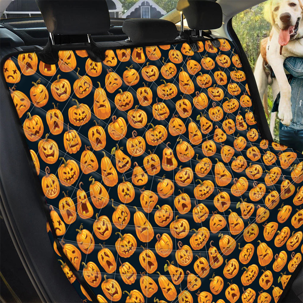 Halloween Pumpkin Jack-O'-Lantern Print Pet Car Back Seat Cover