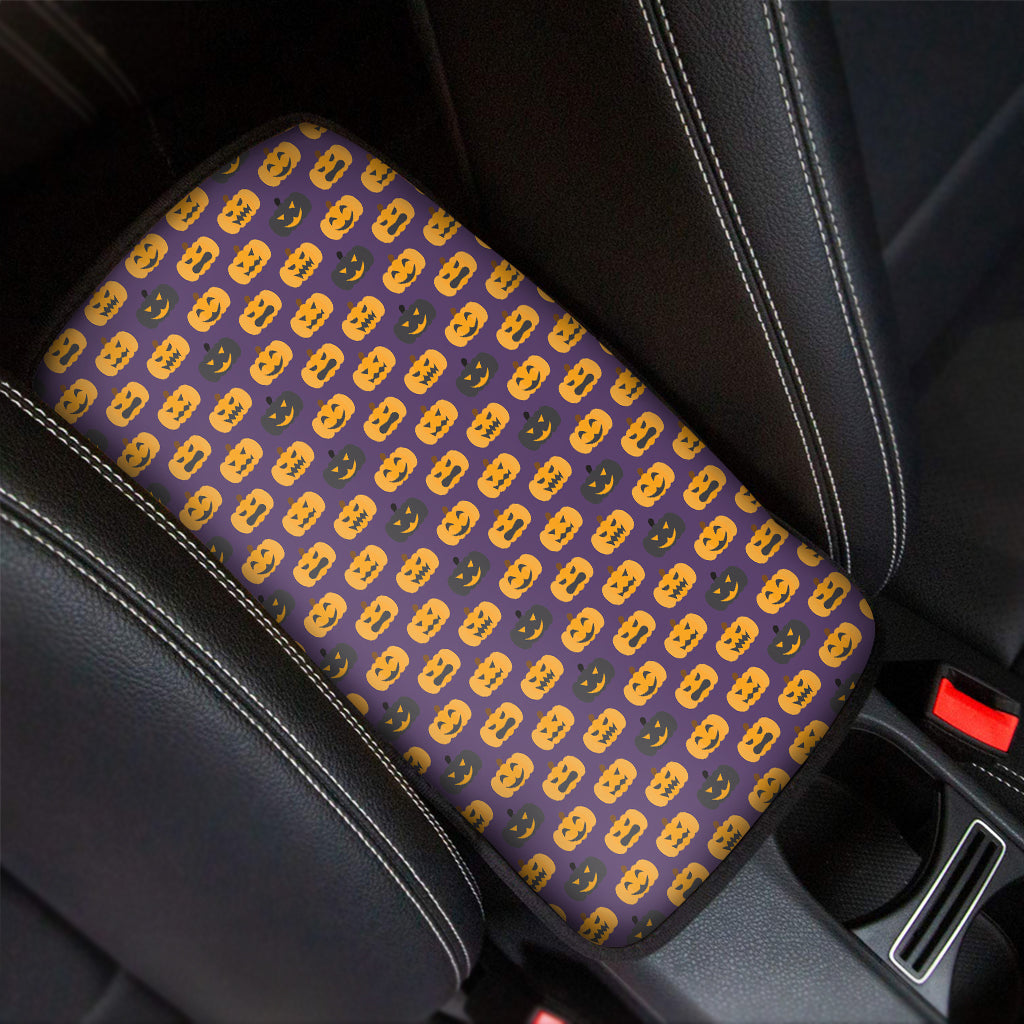 Halloween Pumpkin Pattern Print Car Center Console Cover