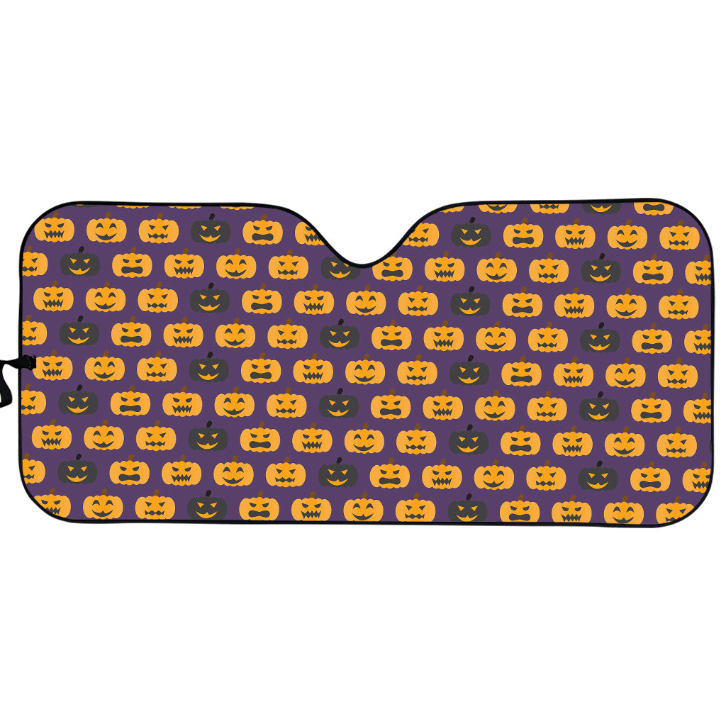 Halloween Pumpkin Pattern Print Car Sun Shade