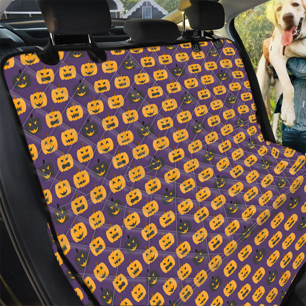 Halloween Pumpkin Pattern Print Pet Car Back Seat Cover