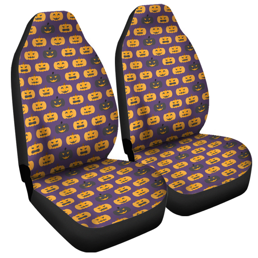 Halloween Pumpkin Pattern Print Universal Fit Car Seat Covers