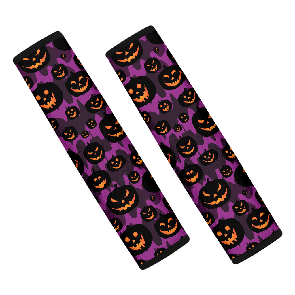 Halloween Pumpkin Smiley Faces Print Car Seat Belt Covers