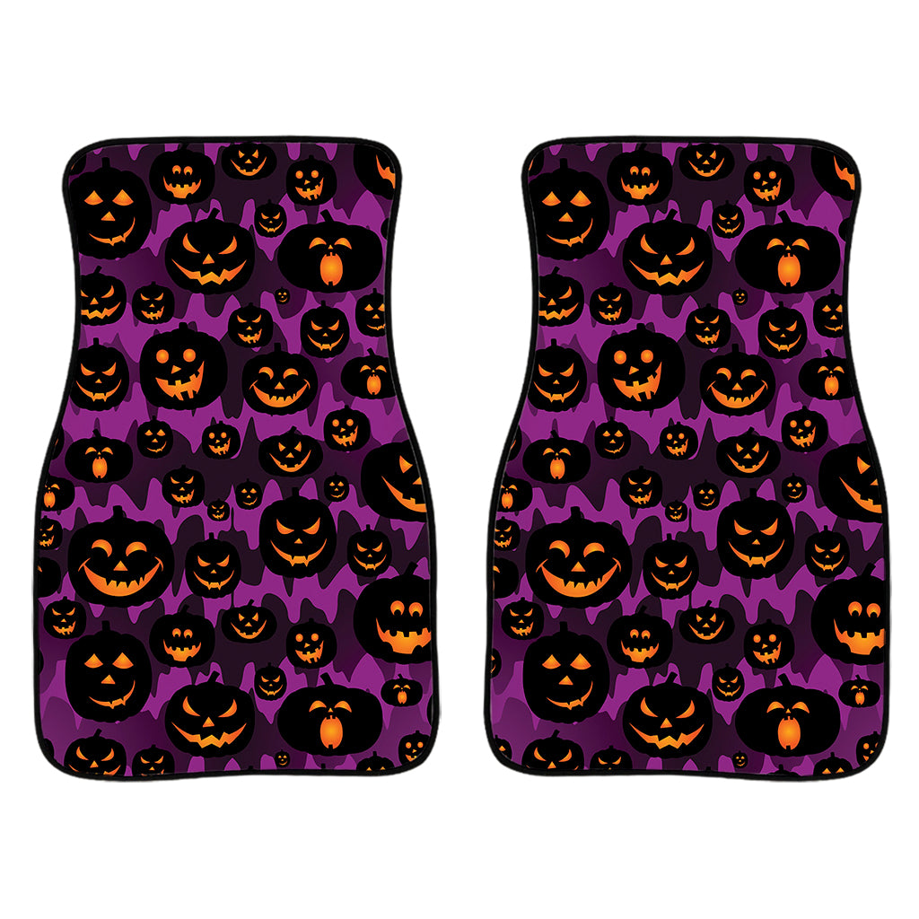 Halloween Pumpkin Smiley Faces Print Front Car Floor Mats