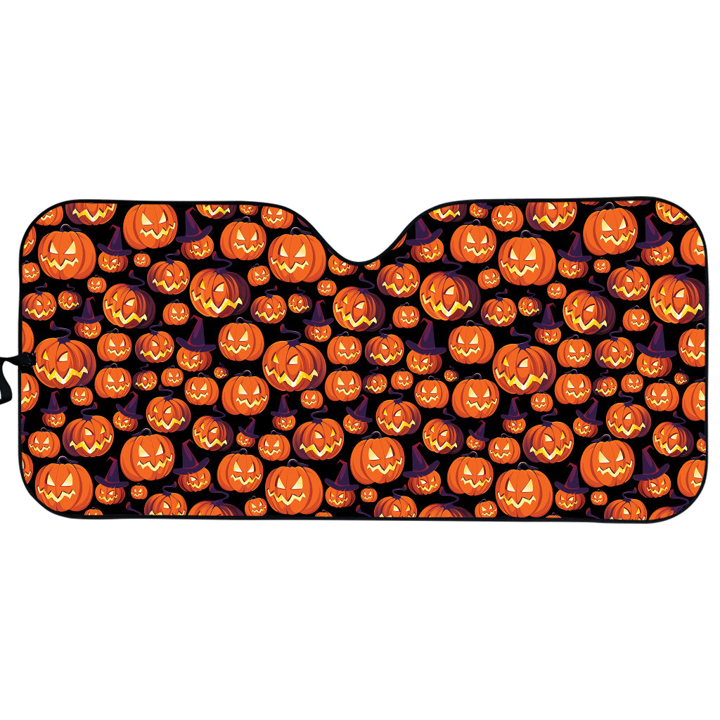 Halloween Pumpkin Witch Pattern Print Car Sun Shade