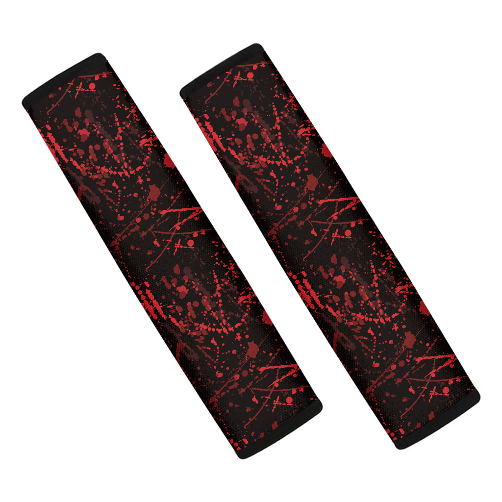 Halloween Red Blood Print Car Seat Belt Covers