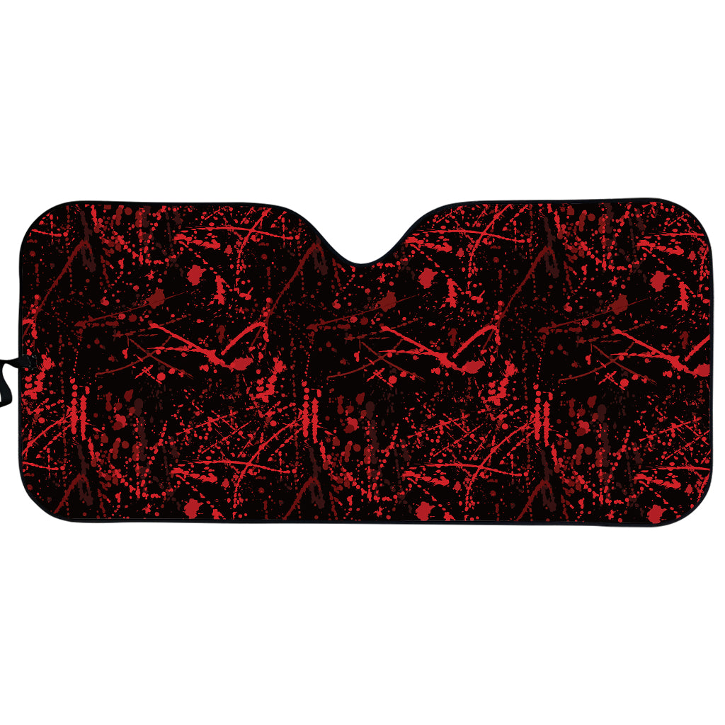 Halloween Red Blood Print Car Sun Shade