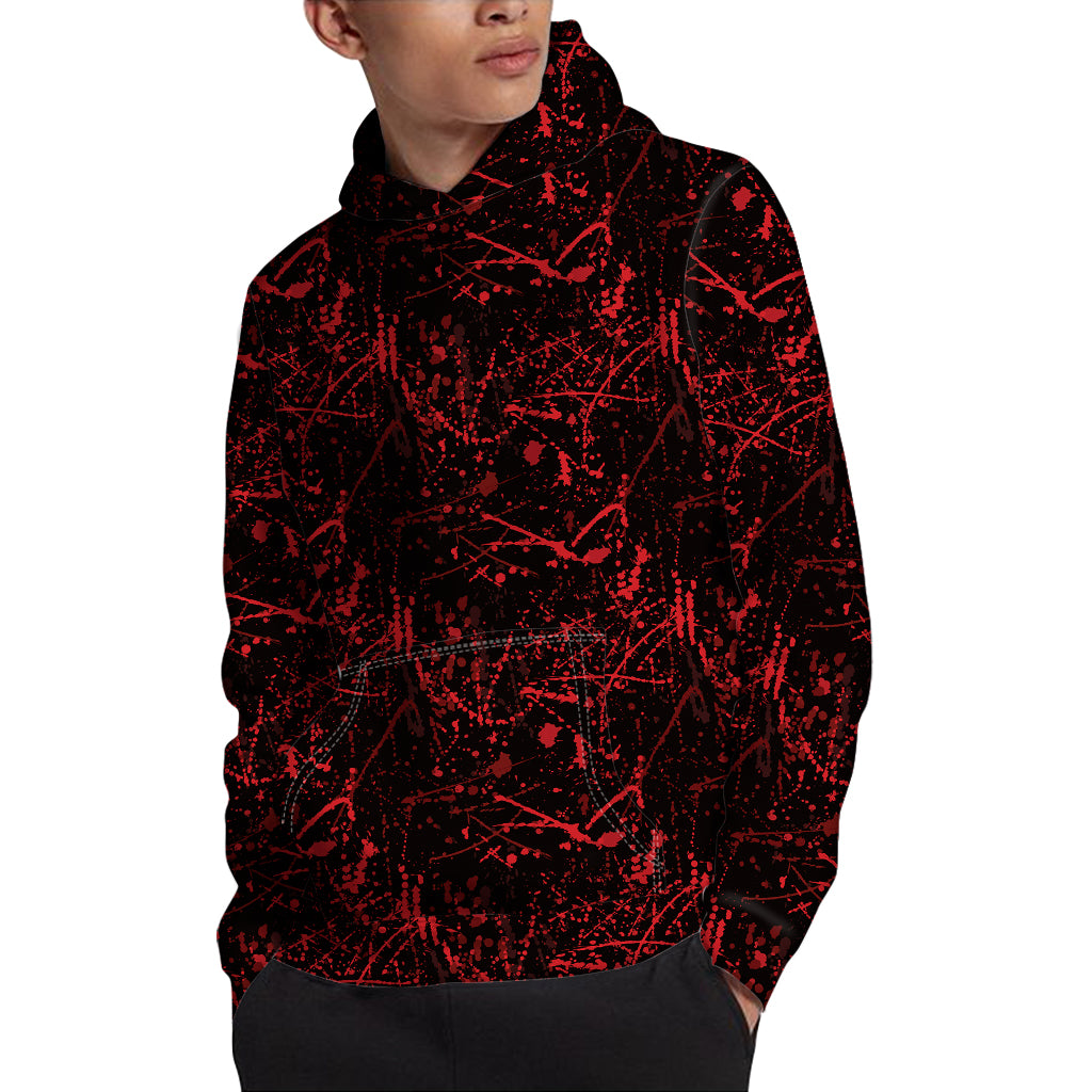 Halloween Red Blood Print Pullover Hoodie