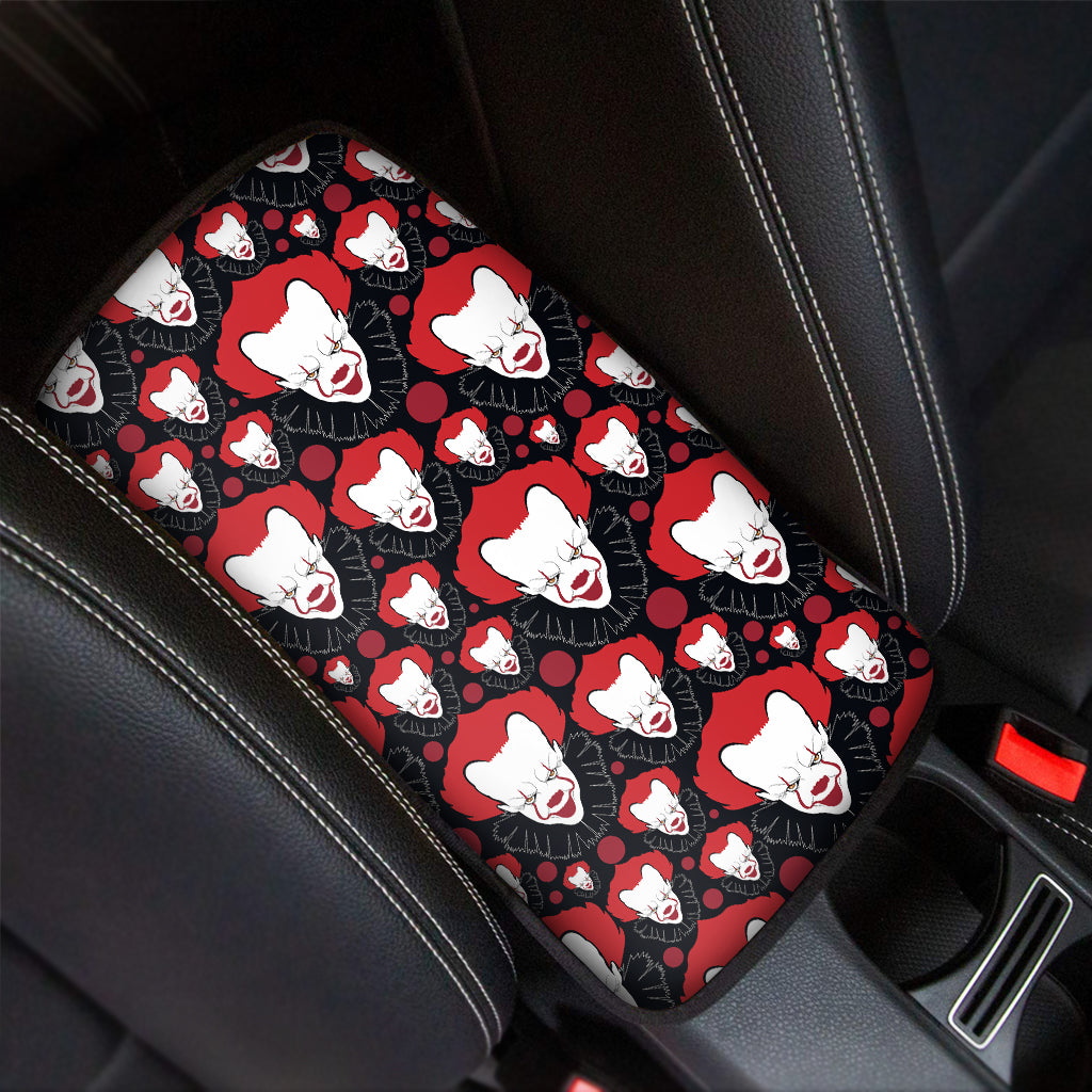 Halloween Scary Clown Pattern Print Car Center Console Cover