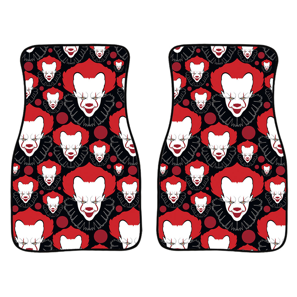 Halloween Scary Clown Pattern Print Front Car Floor Mats