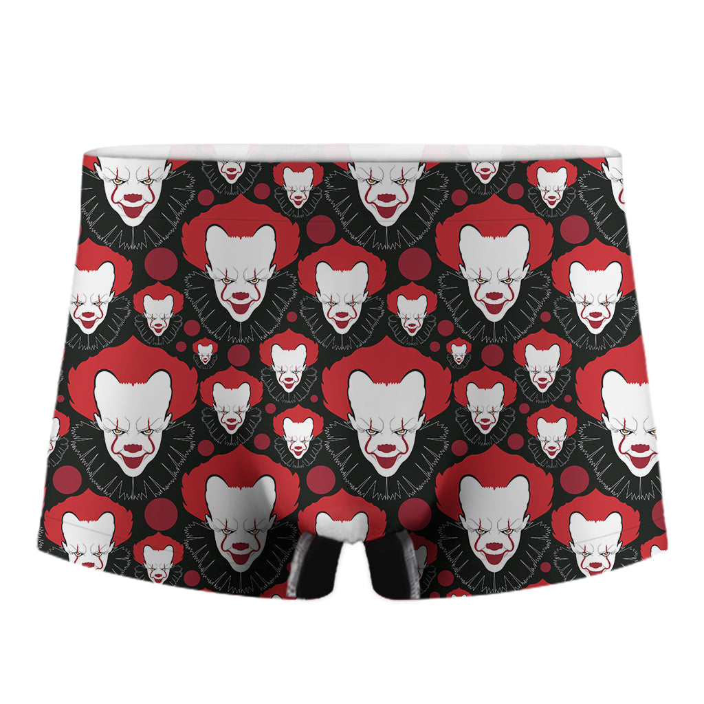 Halloween Scary Clown Pattern Print Men's Boxer Briefs