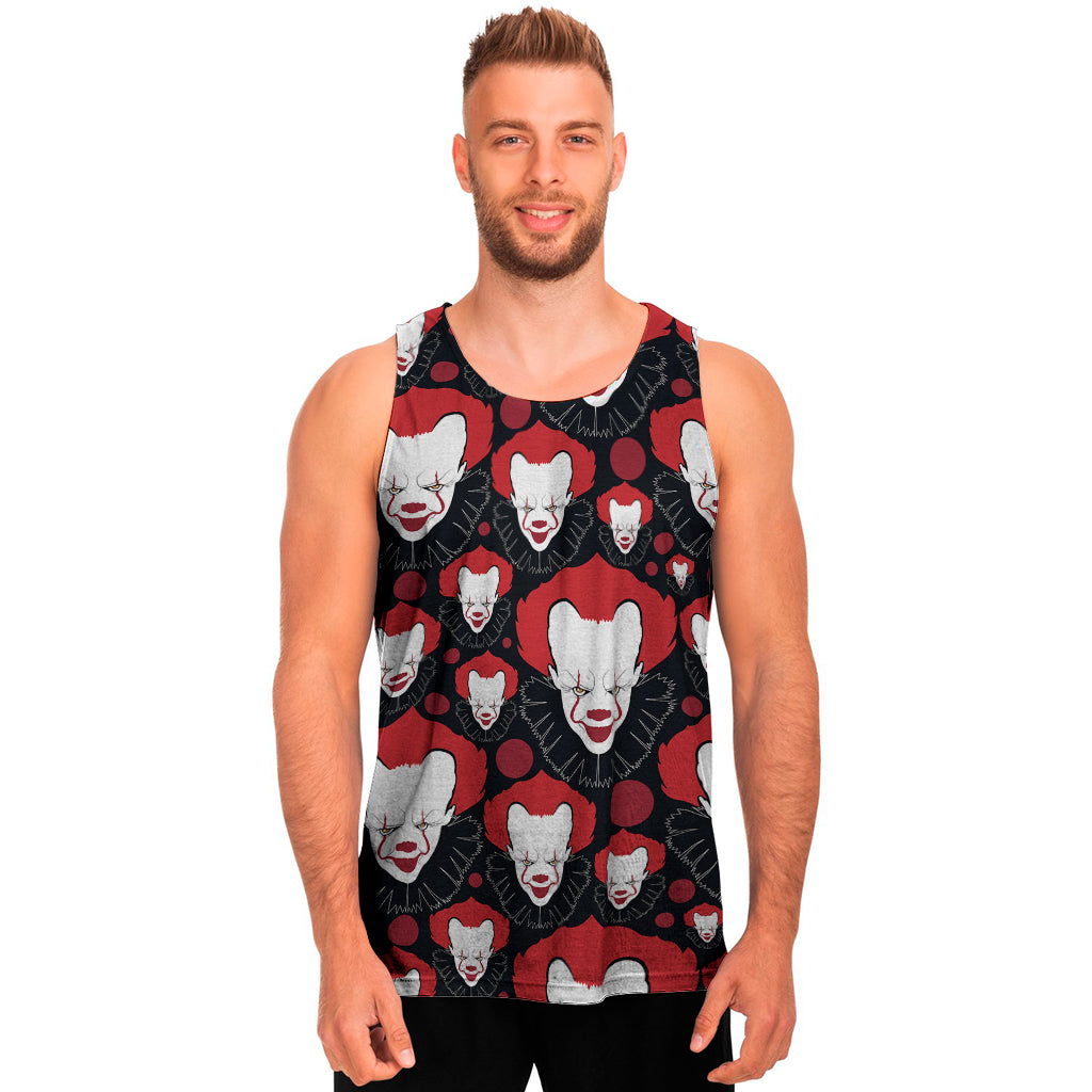 Halloween Scary Clown Pattern Print Men's Tank Top