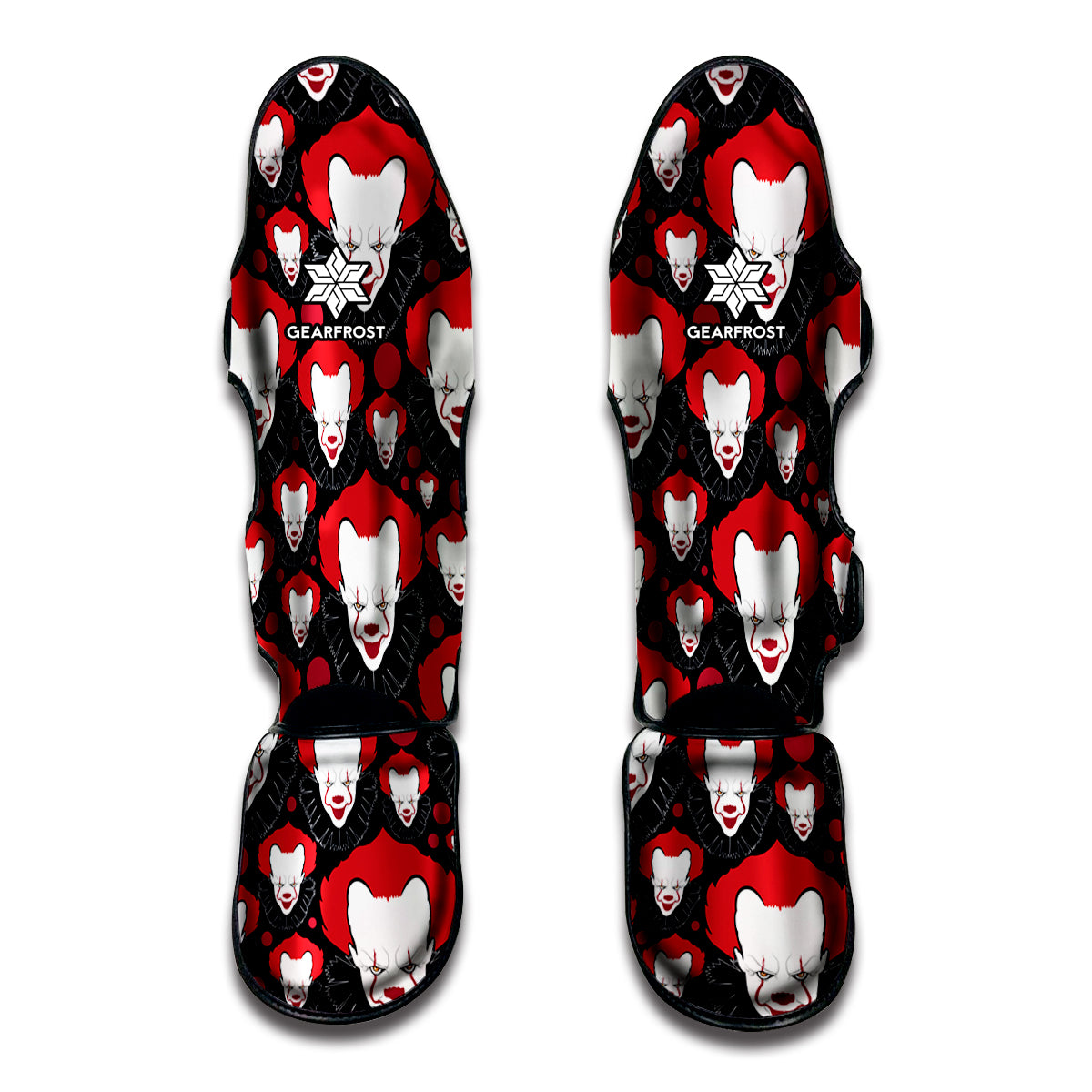 Halloween Scary Clown Pattern Print Muay Thai Shin Guards